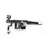 Headphone Audio Jack Volume Mute/Slient Switch Button Flex Cable [White] for iPhone 4S