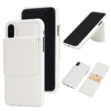 Detachable Simple Card Back Cover Case for iPhone X / XS [White]