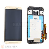 HTC One M9 LCD and Digitizer Touch Screen Assembly with Frame [Gold]