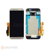 HTC One M9 LCD and Digitizer Touch Screen Assembly with Frame [Silver]