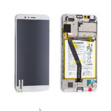 Huawei Y6 (2018) LCD and Digitizer Touch Screen Assembly with Frame + Battery (Service Pack) [White]