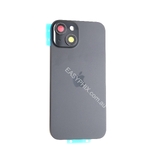 Back Cover Assembly for iPhone 15 with camera and back rack (High Quality) [Black]