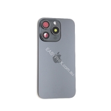 Back Cover Assembly for iPhone 15 Pro with camera and back rack (High Quality) [Black]