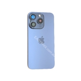 Back Cover Assembly for iPhone 15 Pro with camera and back rack (High Quality) [Blue]