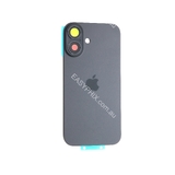 Back Cover Assembly for iPhone 16 with camera and back rack (High Quality) [Black]
