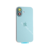Back Cover Assembly for iPhone 16 with camera and back rack (High Quality) [Teal/Green]