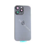 Back Cover Assembly for iPhone 16 Pro Max with camera and back rack (High Quality) [Black]