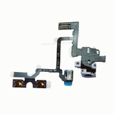 Headphone Audio Jack Volume Mute/Slient Switch Button Flex Cable [White] for iPhone 4G