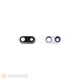 Rear Camera Lens with Bezel for iPhone 8 Plus 5.5" [White]