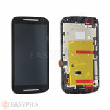 Motorola Moto G2 XT1068 LCD and Digitizer Touch Screen Assembly with Frame [Black]