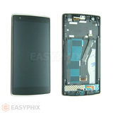 OnePlus One LCD and Digitizer Touch Screen Assembly with Frame [Black]