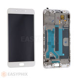 Oppo R9 Plus LCD and Digitizer Touch Screen Assembly with Frame (Aftermarket) [White]