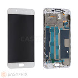 Oppo R9s LCD and Digitizer Touch Screen Assembly with Frame (Aftermarket) [White]