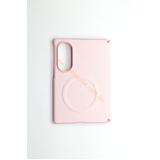 Leather magnetic protective case with front temper glass for Samsung Fold 8 wide version [Pink]