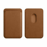 Magnetic Card Pocket Case for iPhone 12 [Brown]