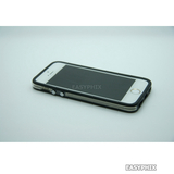 TPU Bumper Case Frame for iPhone 5 5S [Black Transparent]