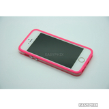 TPU Bumper Case Frame for iPhone 5 5S [Pink Transparent]