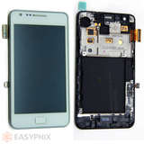 Samsung Galaxy S2 I9100 LCD and Digitizer Touch Screen Assembly with Frame [White]