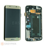 LCD and Digitizer Touch Screen Assembly with Frame For Samsung Galaxy S6 Edge G925 (Refurbished) [Gold]