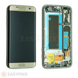 LCD and Digitizer Touch Screen Assembly with Frame for Samsung S7 Edge G935 (High Copy) [Gold]