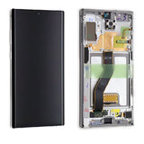 LCD and Digitizer Touch Screen Assembly with Frame for Samsung Galaxy Note 10 Plus SM-N975F (Service Pack) [Aura White]