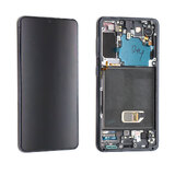 OLED Digitizer Touch Screen with Frame NO Battery for Samsung Galaxy S21 5G G991 (Service Pack) [Phantom Gray]