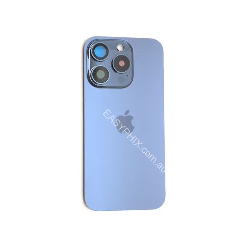Back Cover Assembly for iPhone 15 Pro with camera and back rack (High Quality) [Blue]
