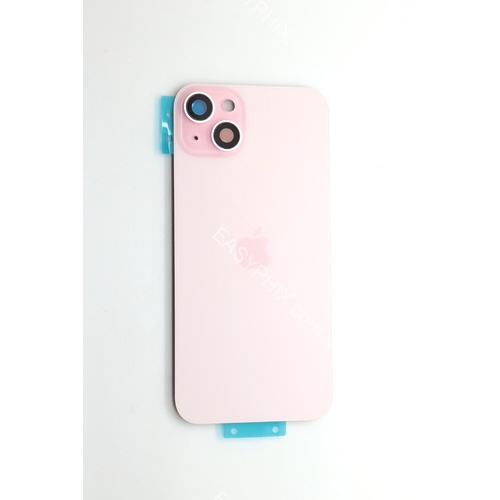 Back Cover Assembly for iPhone 15 Plus with camera and back rack (High Quality) [Pink]