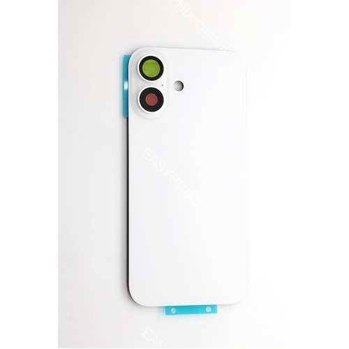 Back Cover Assembly for iPhone 16 with camera and back rack (High Quality) [White]