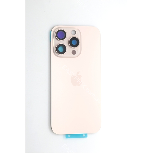 Back Cover Assembly for iPhone 16 Pro with camera and back rack (High Quality) [Gold]