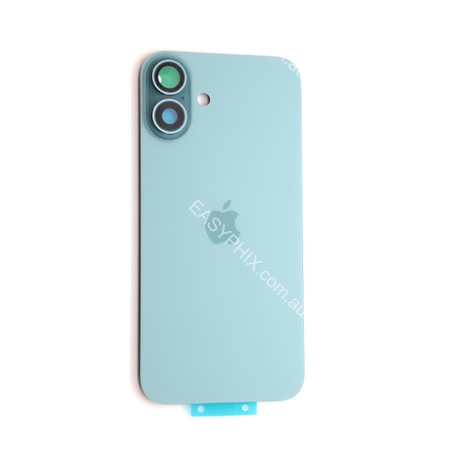 Back Cover Assembly for iPhone 16 Plus with camera and back rack (High Quality) [Teal/Green]