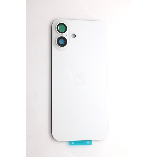 Back Cover Assembly for iPhone 16 Plus with camera and back rack (High Quality) [White]