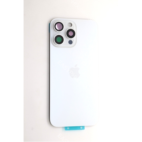 Back Cover Assembly for iPhone 16 Pro Max with camera and back rack (High Quality) [White]