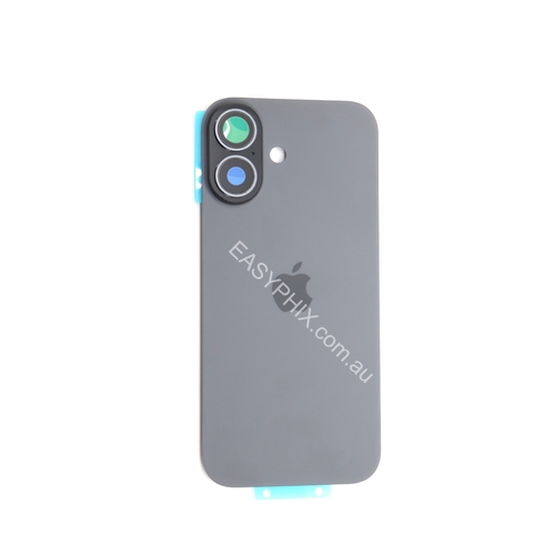 Back Cover Assembly for iPhone 17 with camera lens and back rack (High Quality) [Black]