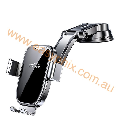 360° Rotatable EasyMount Mechanical Vacuum Suction Cup Window Car Phone Holder