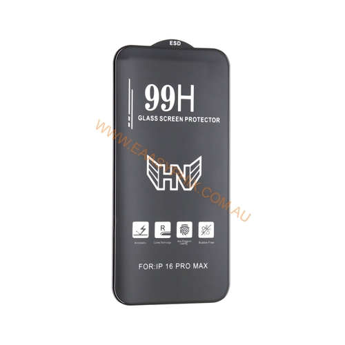 Tempered Glass Screen Protector 99H for iPhone 16 Pro Max (No Packing)